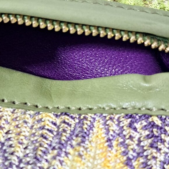 Missoni Women's Green Multi Leather Trim Small Coin Purse - Picture 4 of 9